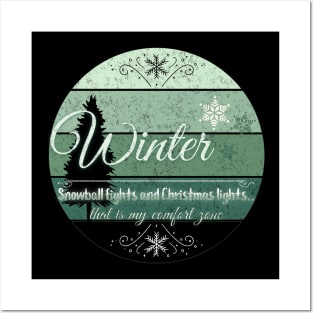 Winter Sunset Design Mint Edition Posters and Art